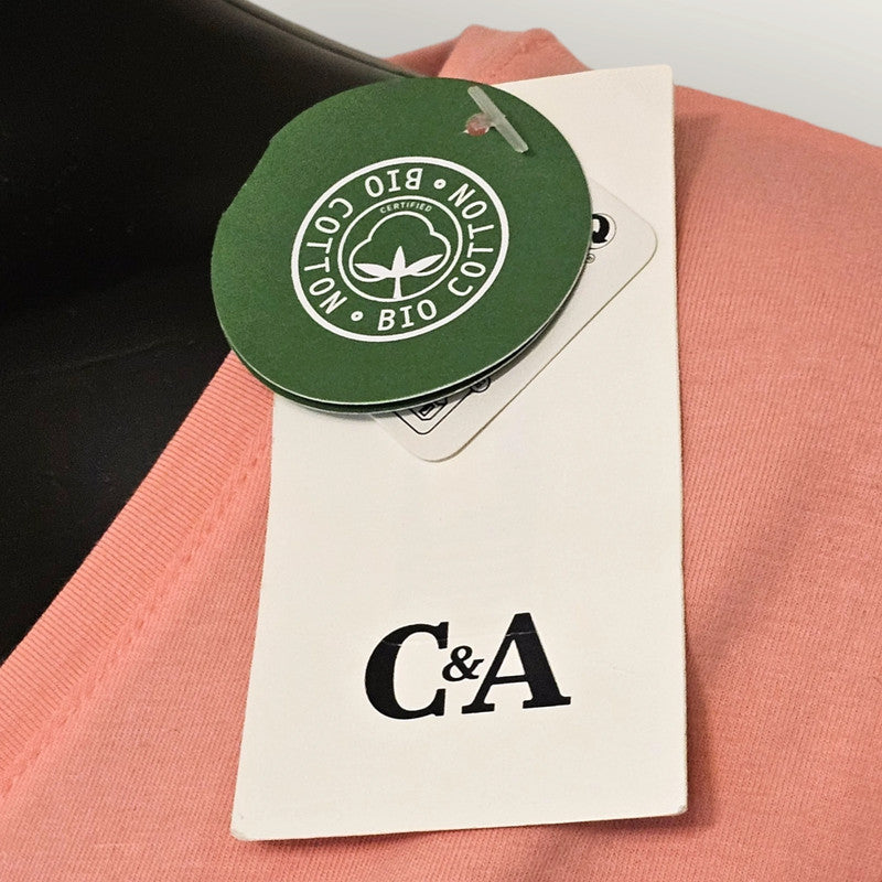 New C&A T-Shirt | Pink, size Large