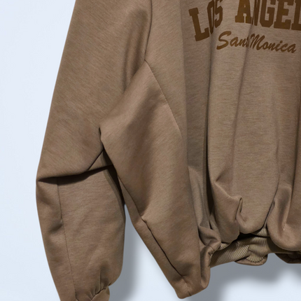 New Collection – Brown Printed Hoodie – One-size