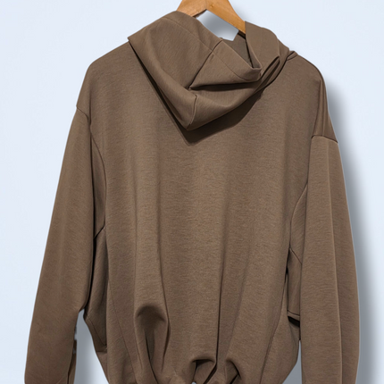 New Collection – Brown Printed Hoodie – One-size