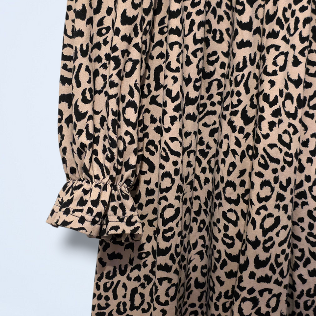 New Look Leopard Print Smock Dress – UK 10 – Long Sleeve