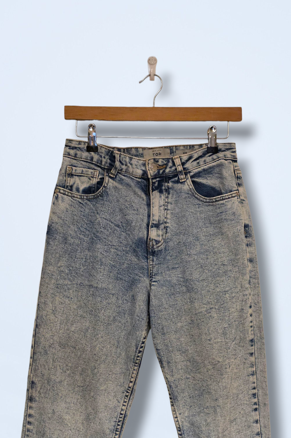 New Look Light Washed Tori Mom Jeans Size UK 10