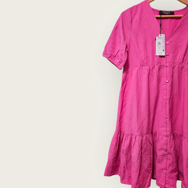 New Pink Oversized Dress UK 8 - Primark - V-Neck