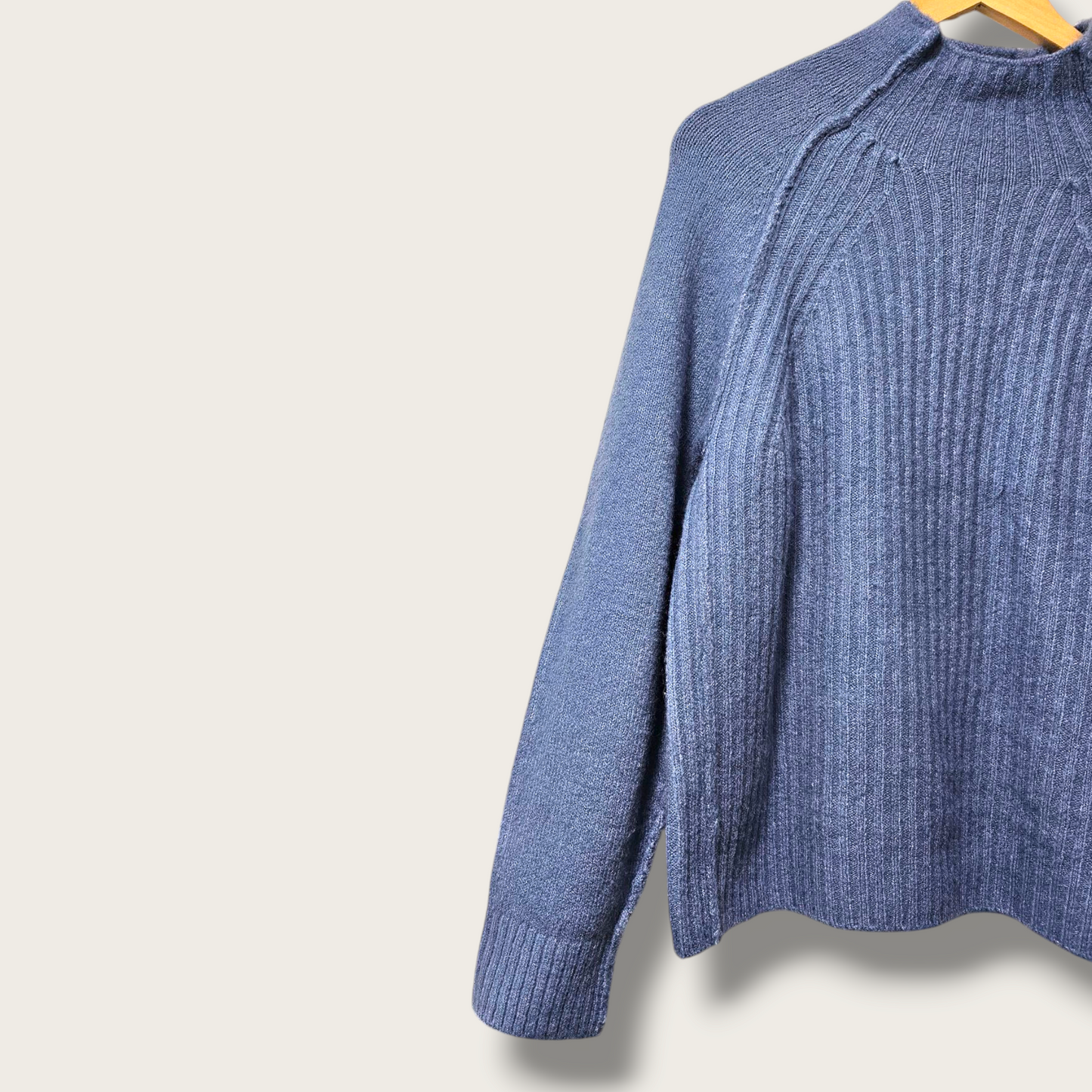 Next Blue High-neck Knitted Jumper Medium