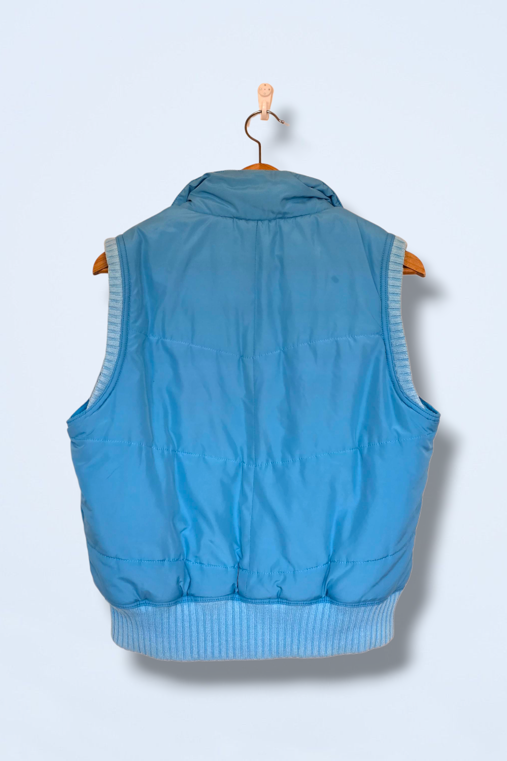 Next Vintage Blue Gilet Zip & Snap Button Fastening Size 12