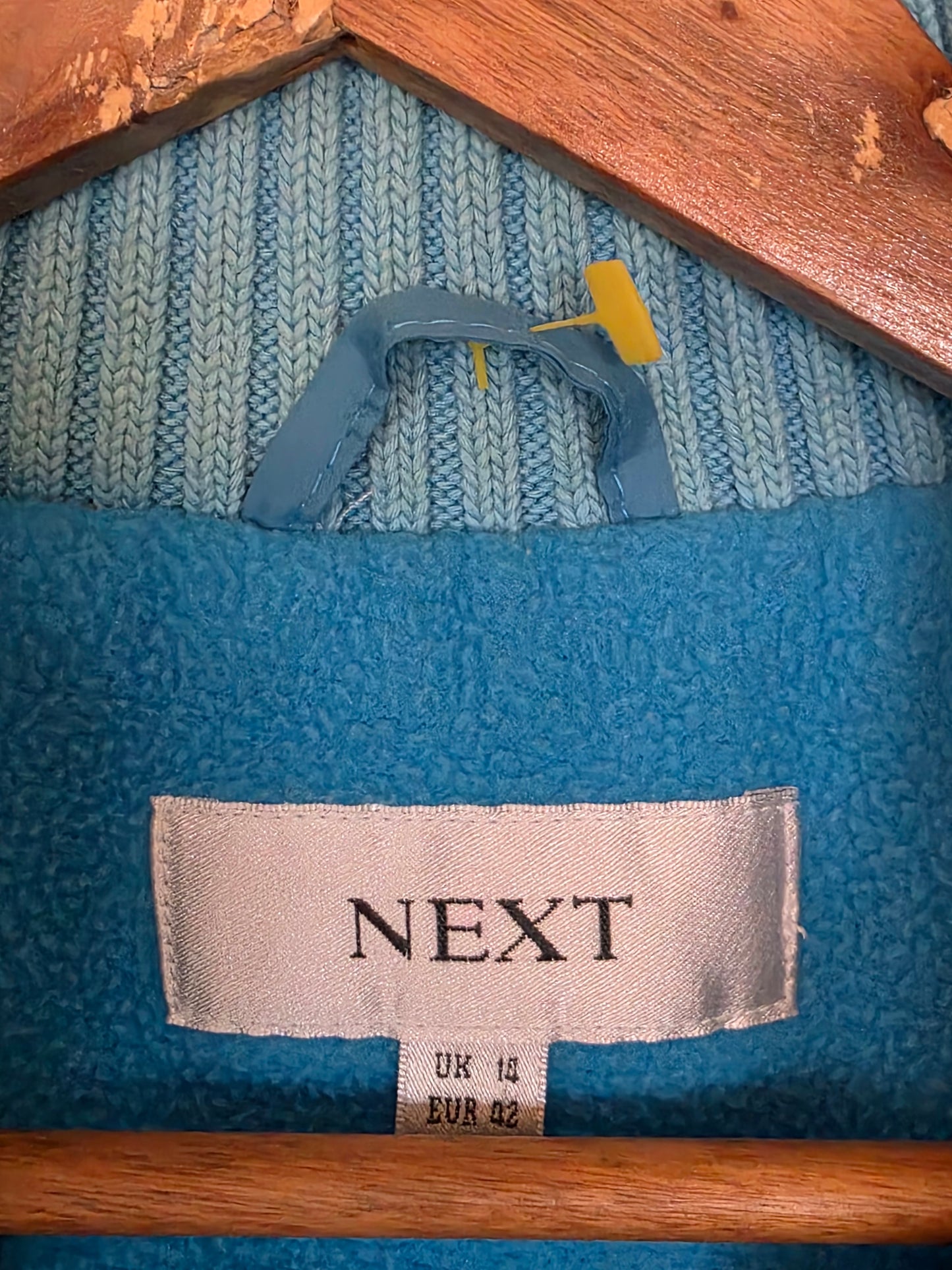 Next Vintage Blue Gilet Zip & Snap Button Fastening Size 12