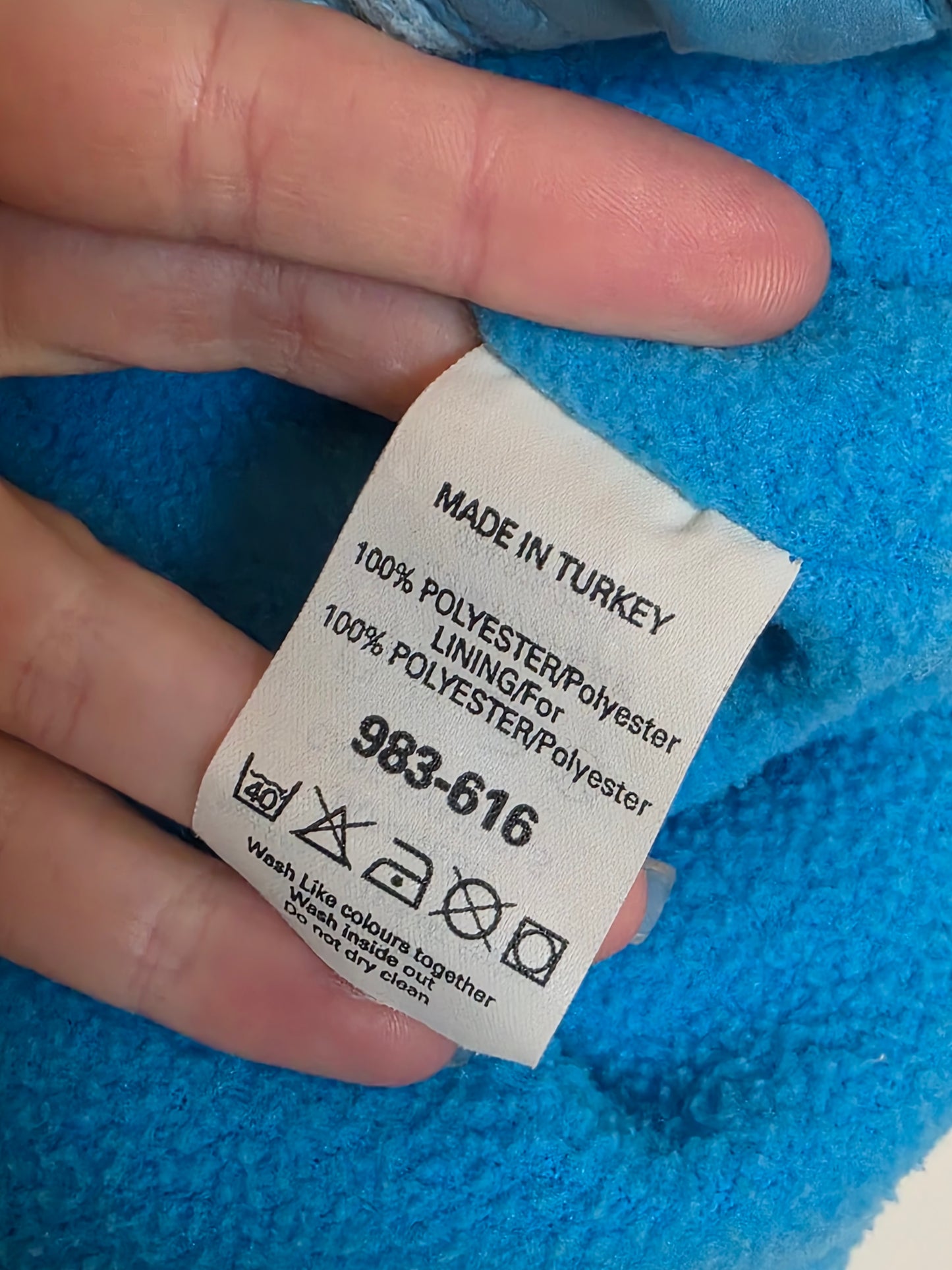 Next Vintage Blue Gilet Zip & Snap Button Fastening Size 12