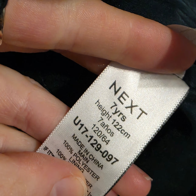 Next – Age 7 – Green Faux Fur Jacket – Long-sleeved