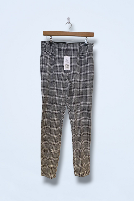 Black & White Check Slim-fit Next Trousers Size 10R