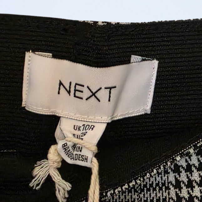 Black & White Check Slim-fit Next Trousers Size 10R