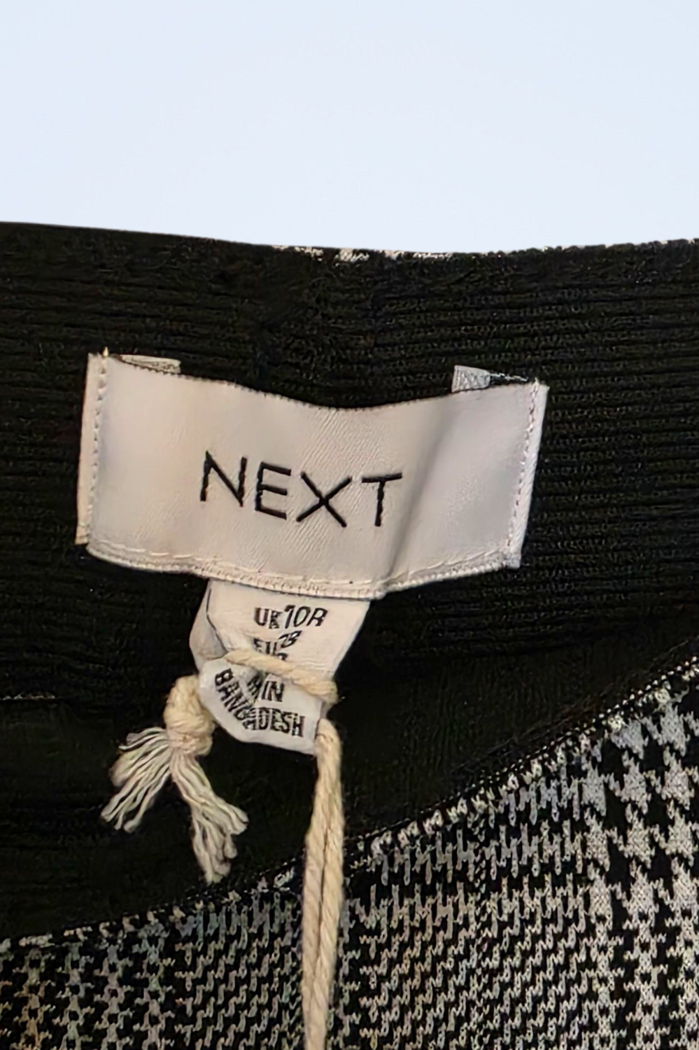 Black & White Check Slim-fit Next Trousers Size 10R