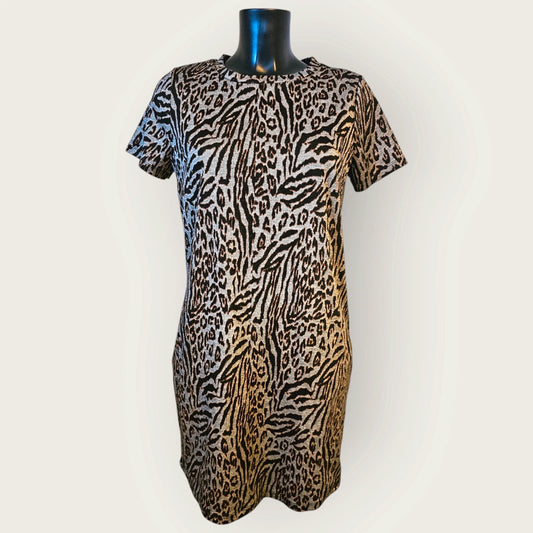 Next UK 12 Animal Print T-Shirt Dress