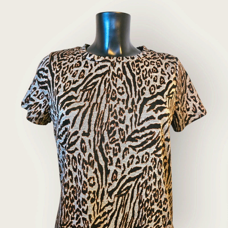 Next UK 12 Animal Print T-Shirt Dress