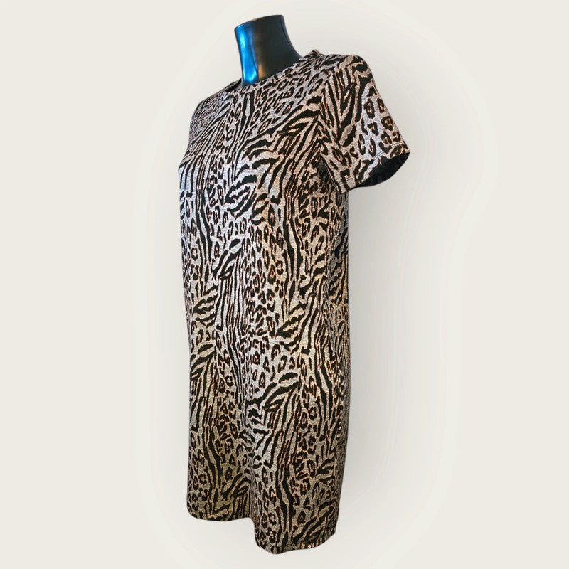 Next UK 12 Animal Print T-Shirt Dress