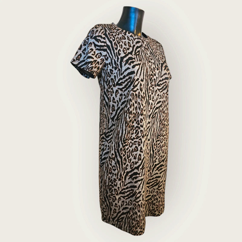 Next UK 12 Animal Print T-Shirt Dress