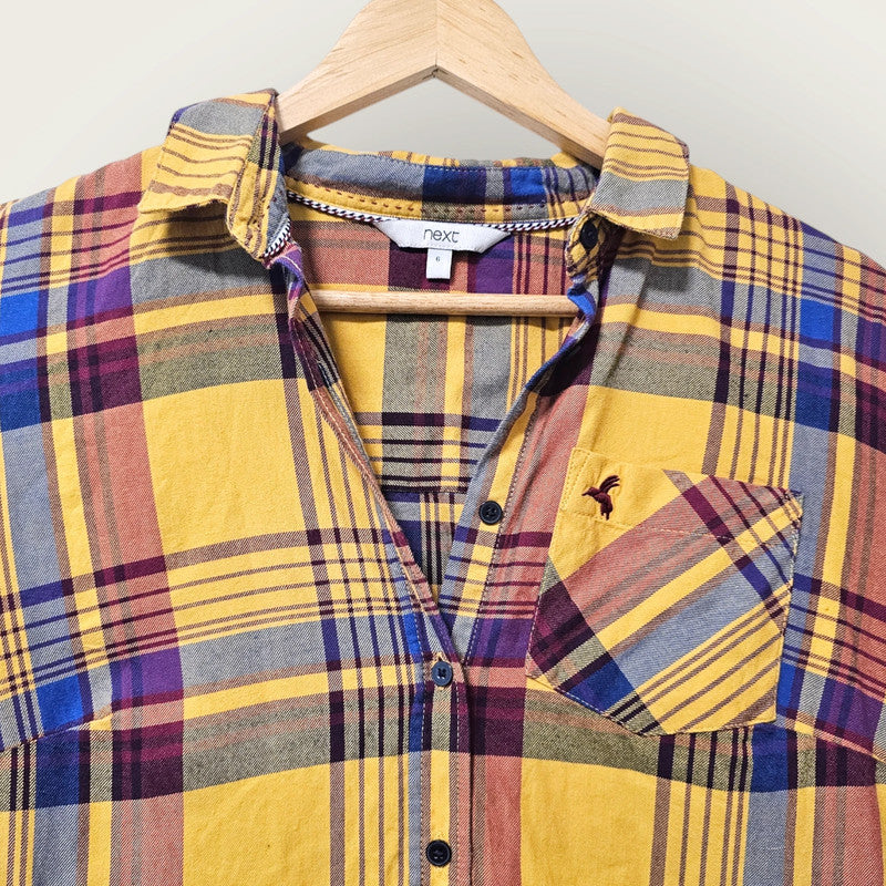 Next UK 6 Plaid Ladies Shirt