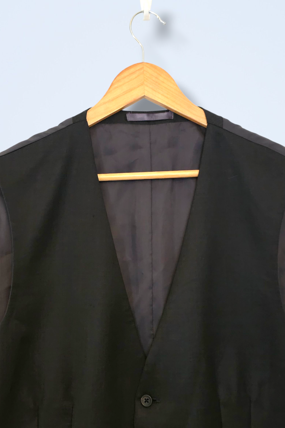 Black Next Waist Coat with Buttons Size 42R Wool Blend