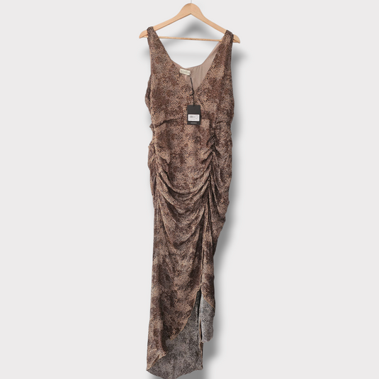 Nicholas Leopard Print Ruched Dress – UK 16 / US 12 – NWT
