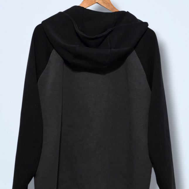 Nike – Size Large – Grey & Black Hooded Zip-through Jumper