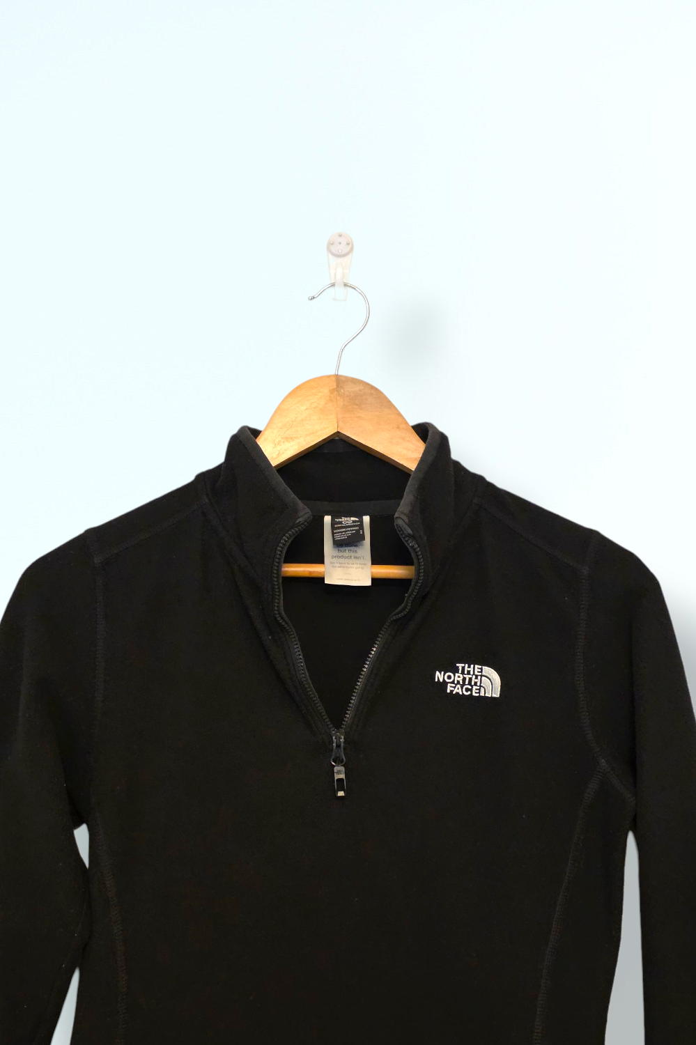 North Face Black ¼ Zipped Fleece Size Ladies Small