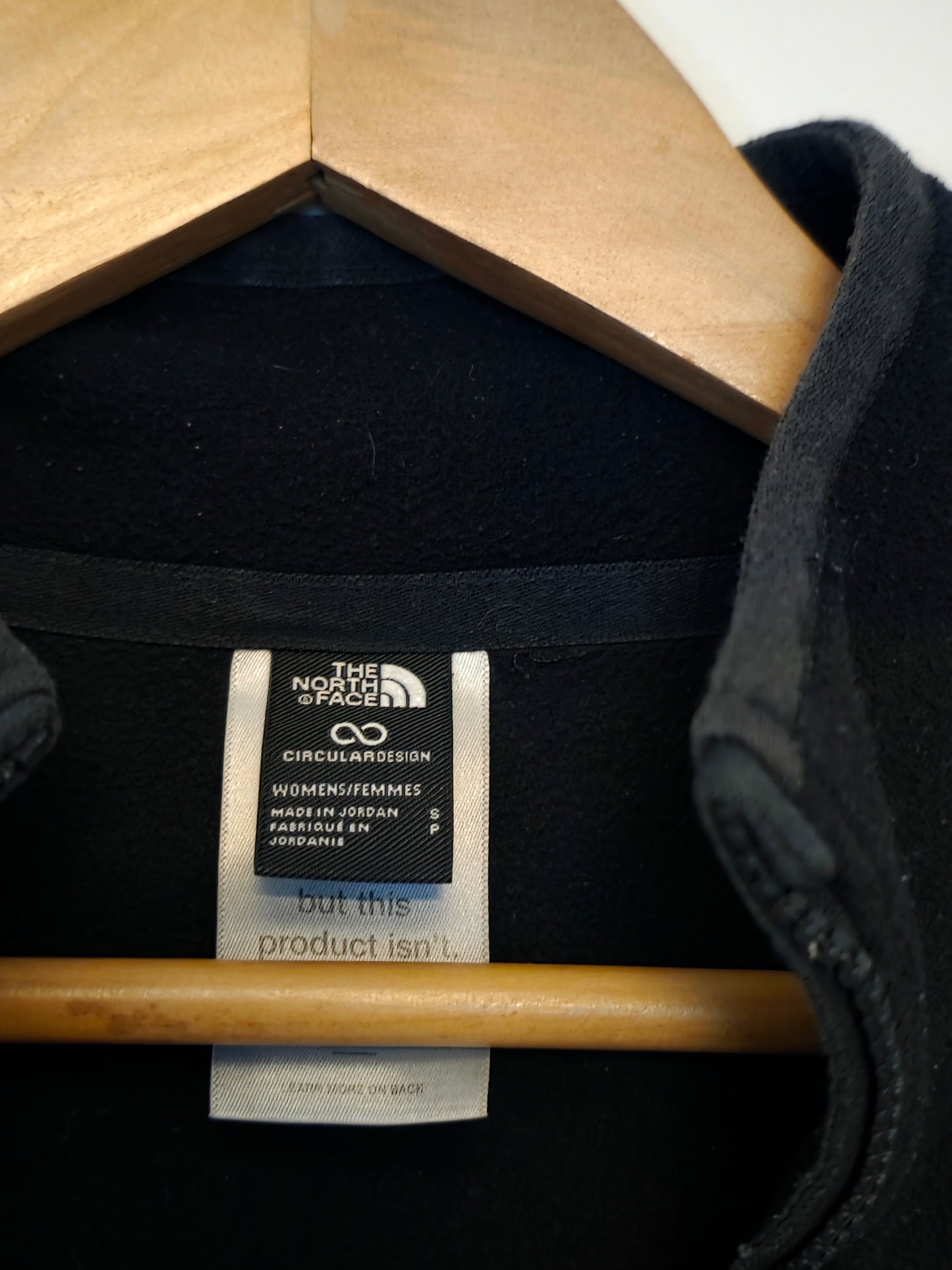 North Face Black ¼ Zipped Fleece Size Ladies Small