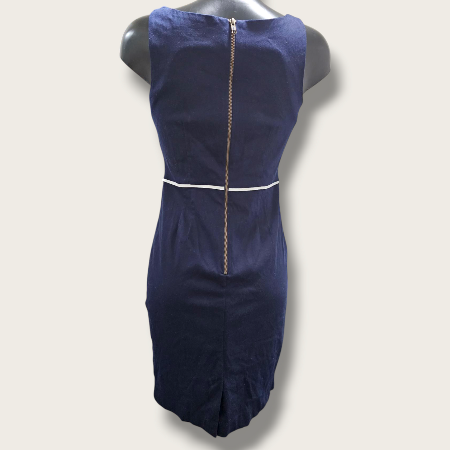 Nougat Navy Blue Bow Detailed Dress UK 12 Size 2