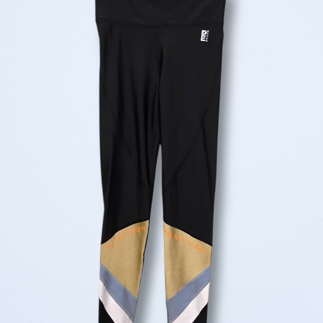 P.E Nation – NWT – Black Striped Leggings – Size Medium