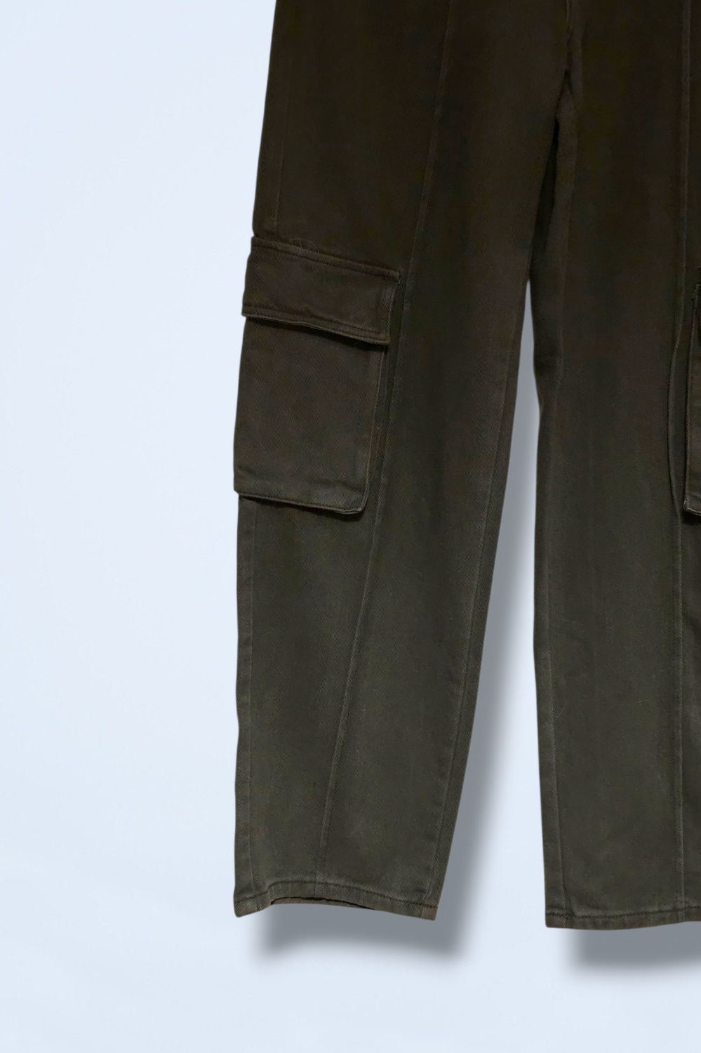 Khaki Green High Waist Cargo Jeans Pretty Little Thing Size 10