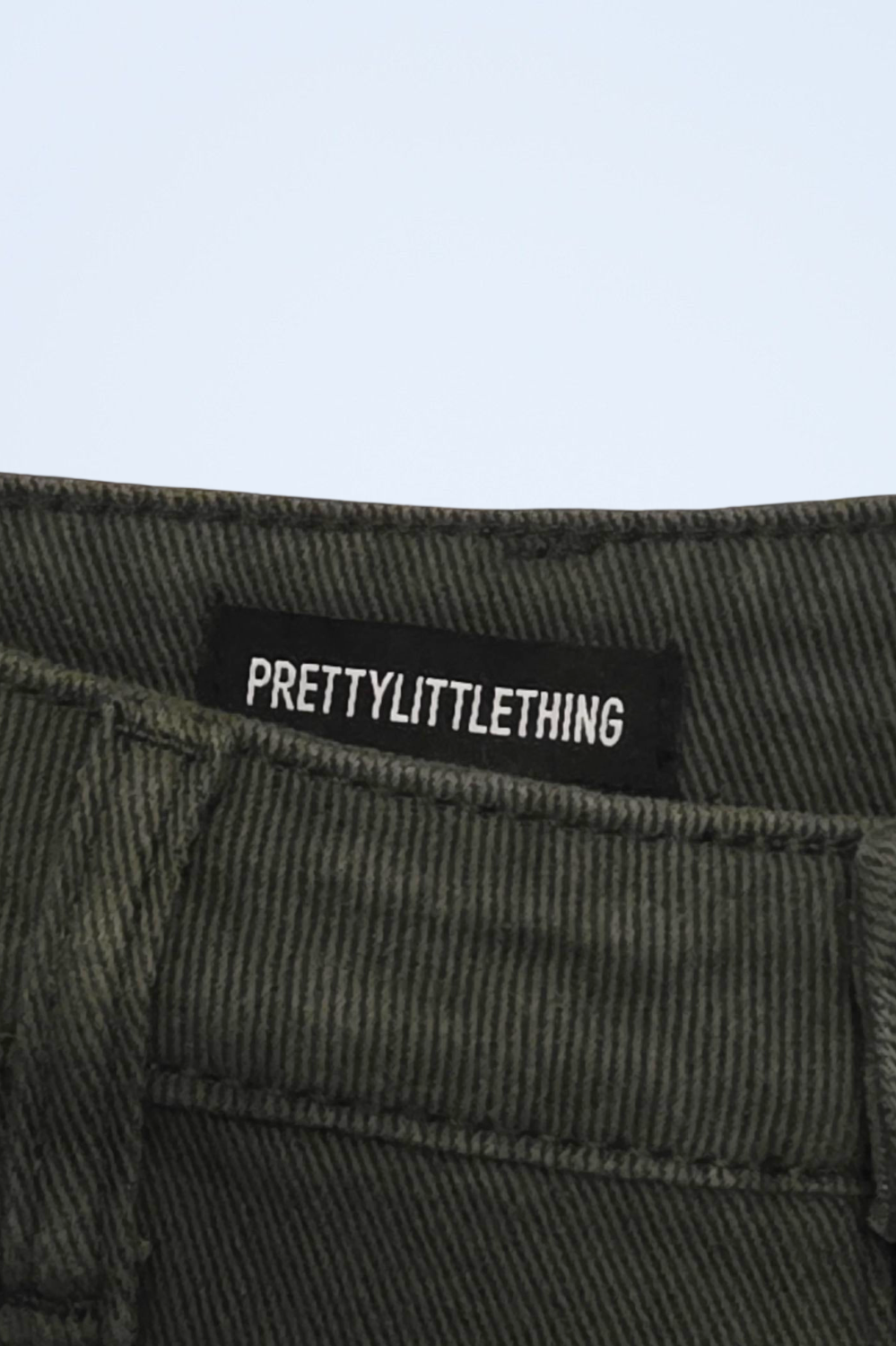 Khaki Green High Waist Cargo Jeans Pretty Little Thing Size 10