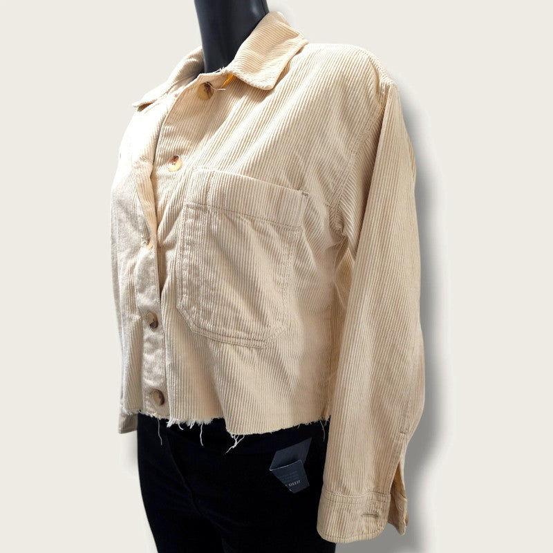 Pale Yellow Topshop Corduroy Jacket XS