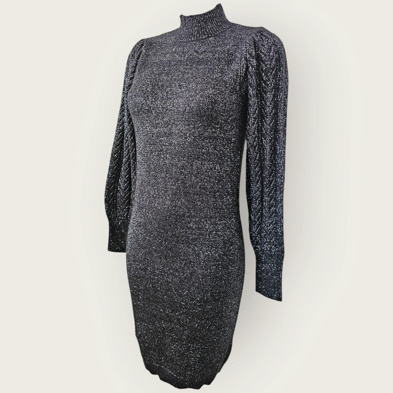 Papaya Black Knitted Dress | New, Size Small