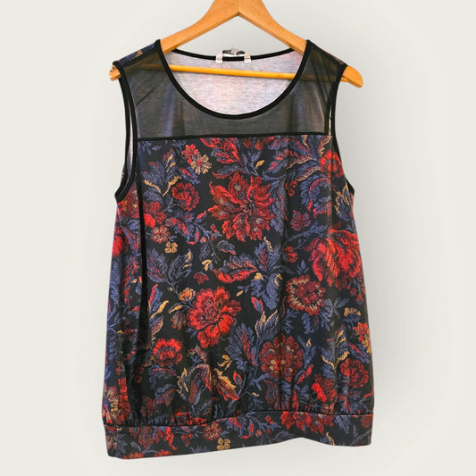 Peacocks Floral Vest/Cami UK 20 - Multi-coloured