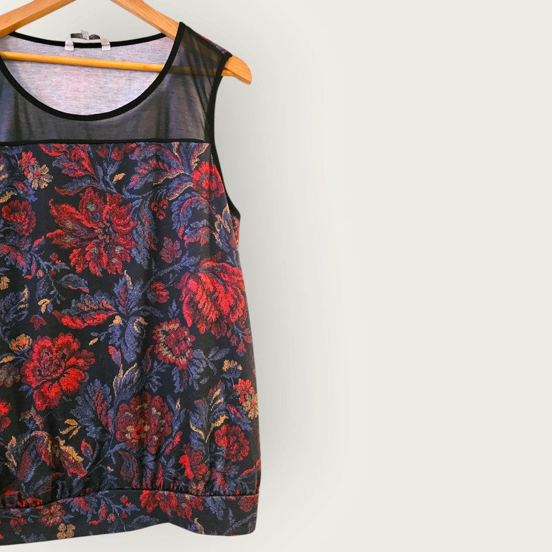 Peacocks Floral Vest/Cami UK 20 - Multi-coloured