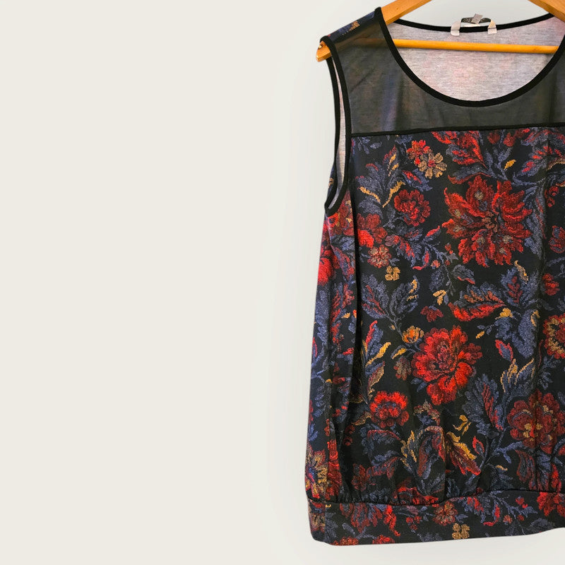 Peacocks Floral Vest/Cami UK 20 - Multi-coloured