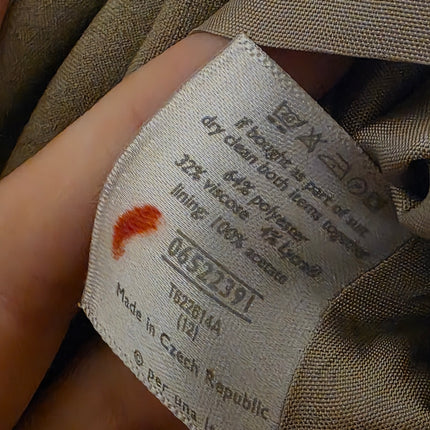 Grieg/Beige – Per Una V-Neck Suit Dress – Size 12 – Zip Back