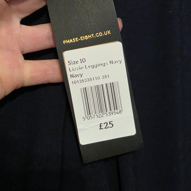 Phase Eight – NWT – Size 10 – Navy Elasticated Leggings