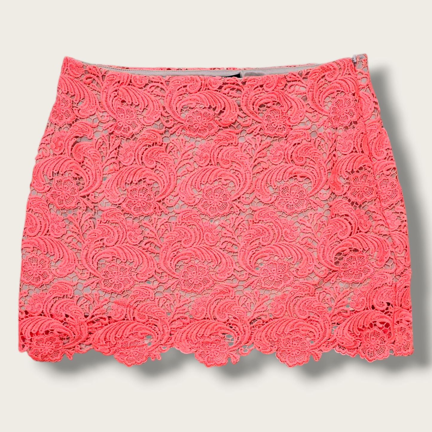 River Island UK 14 Crochet Detailed Mini-skirt