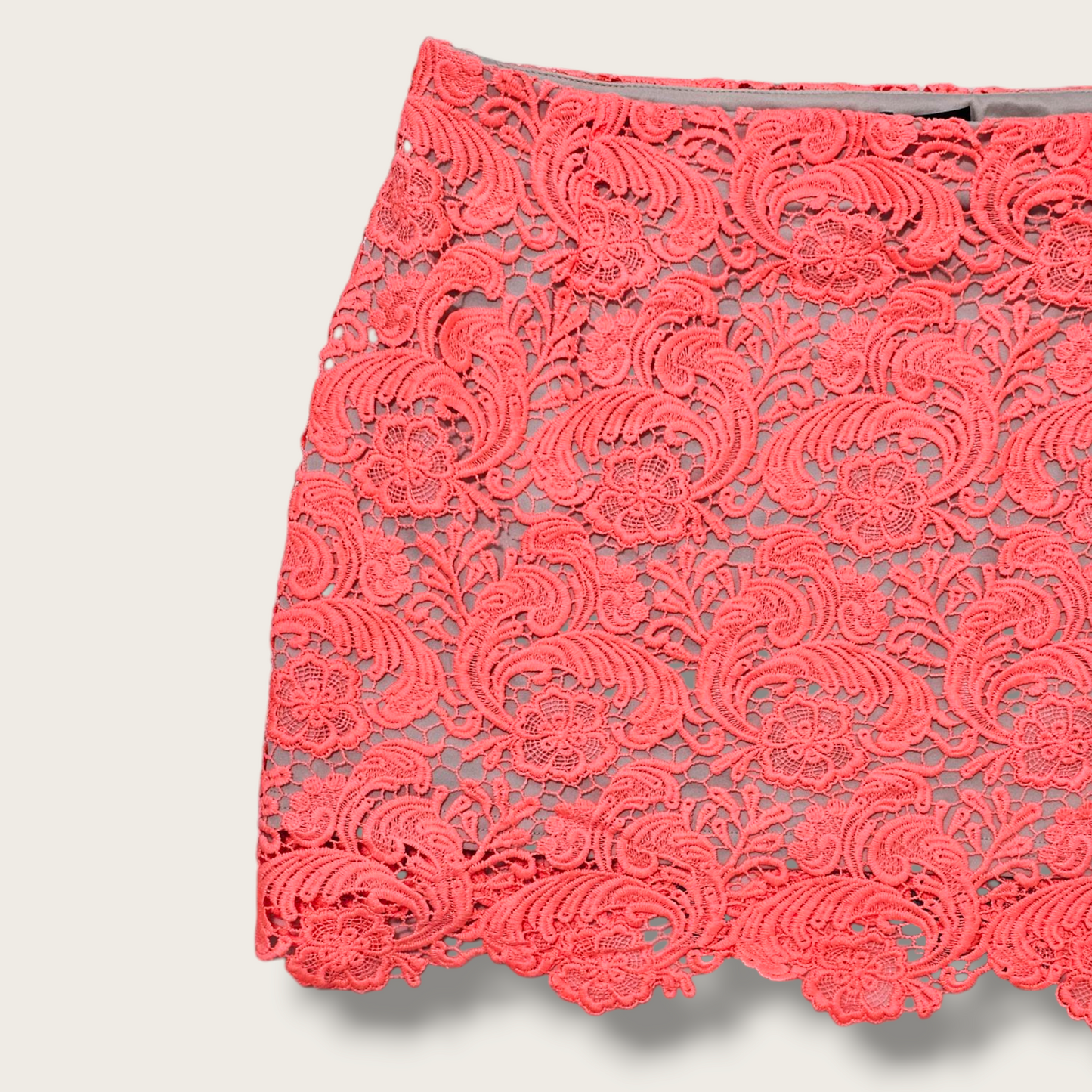 River Island UK 14 Crochet Detailed Mini-skirt