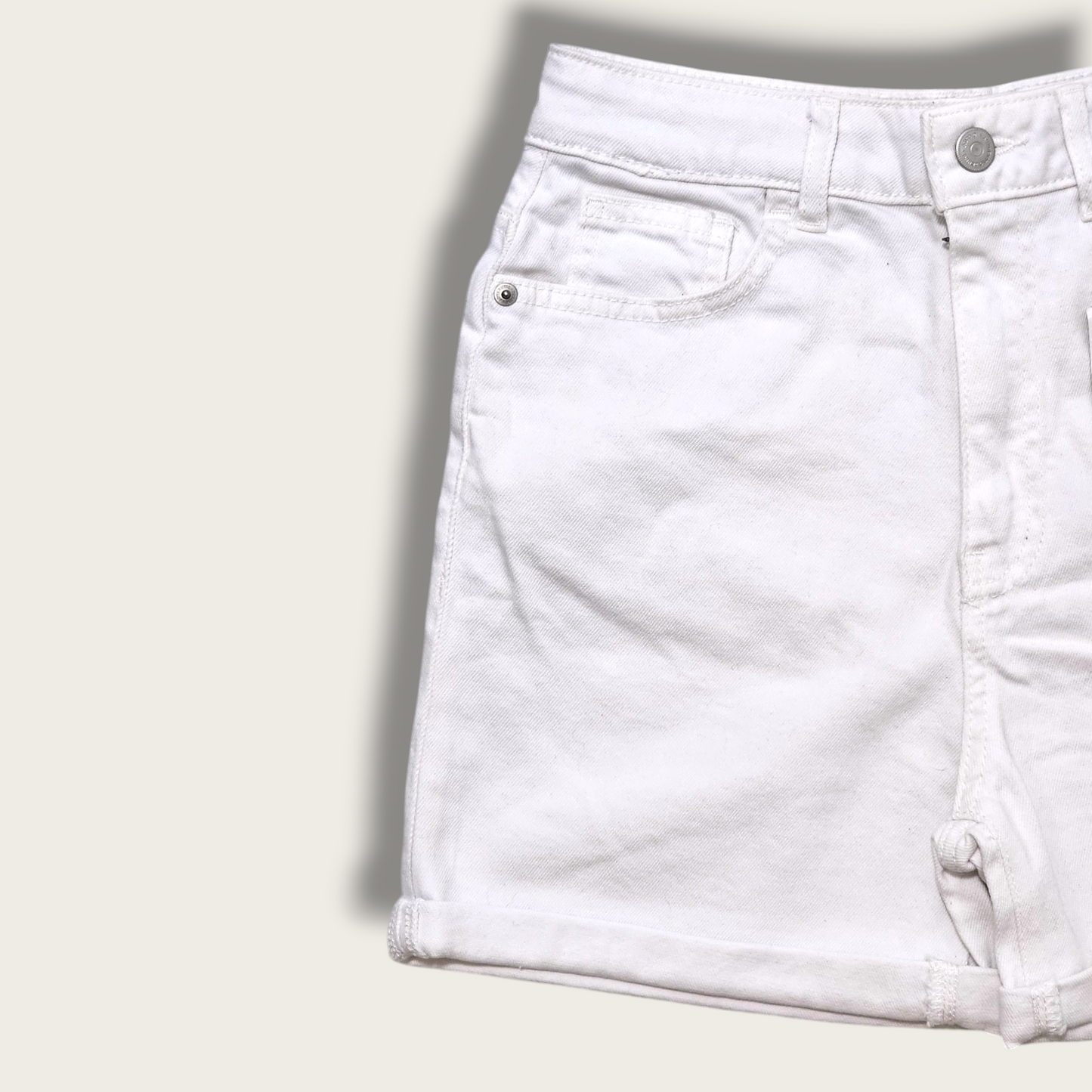 White Denim Miley Shorts UK 10 New