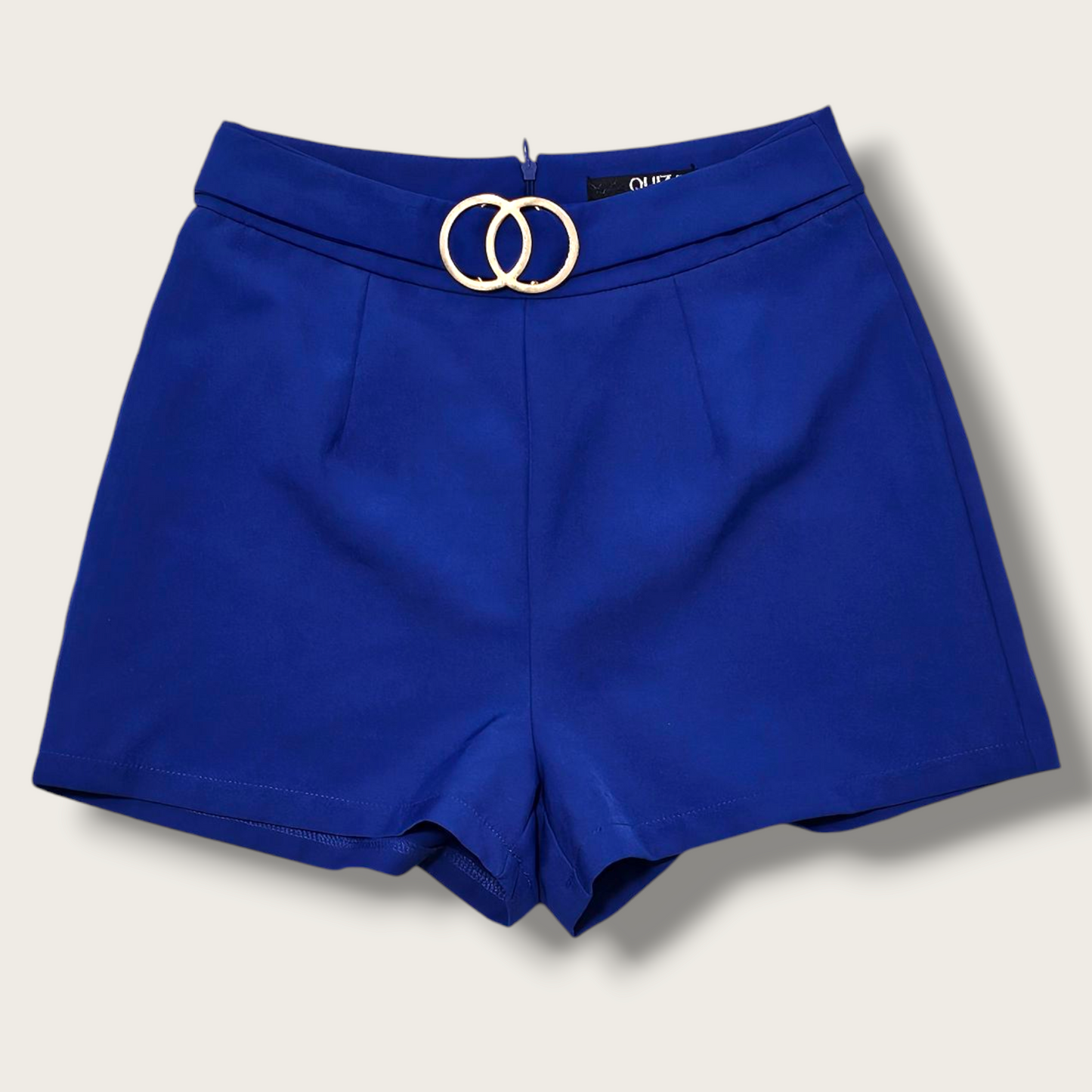 Blue High-waisted Quiz Shorts UK 8