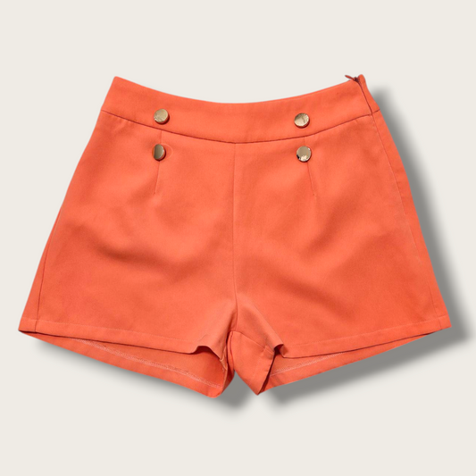 Quiz UK 8 Orange High-waisted Shorts UK 8