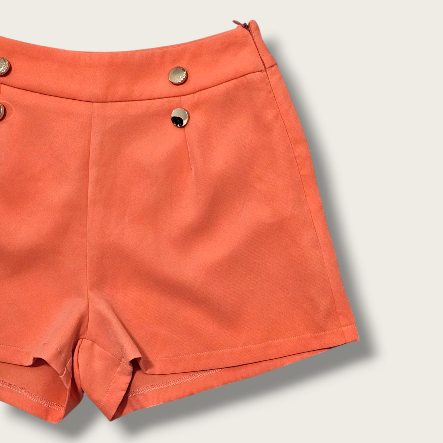 Quiz UK 8 Orange High-waisted Shorts UK 8