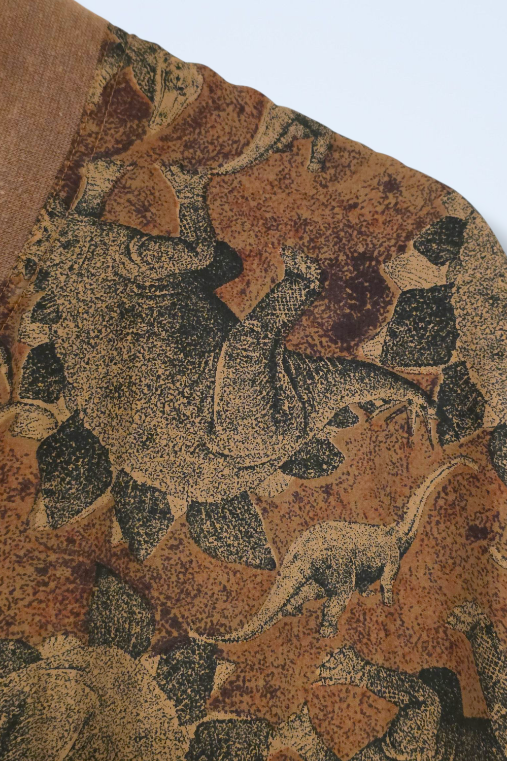 Rare Vintage Silk Bomber Jacket Dinosaur Print Size Large