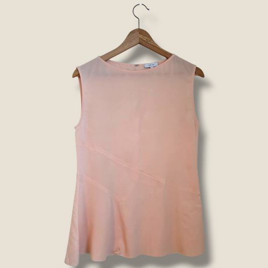 Peach Blouse Round Neck – Sleeveless – UK 8
