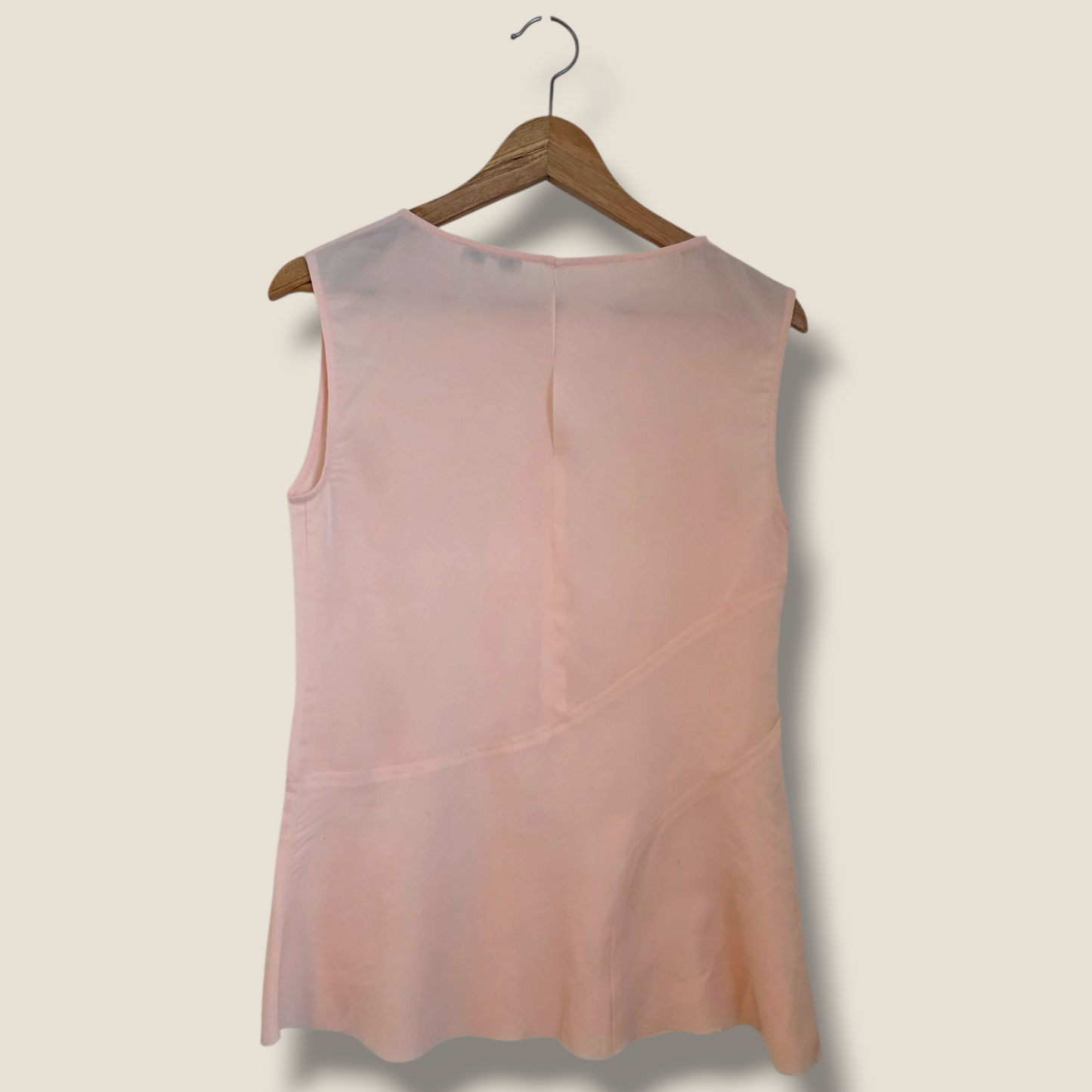 Peach Blouse Round Neck – Sleeveless – UK 8
