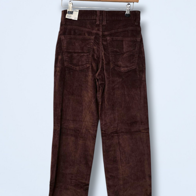 Free People W25 Risk Taker Straight Leg Trousers Corduroy
