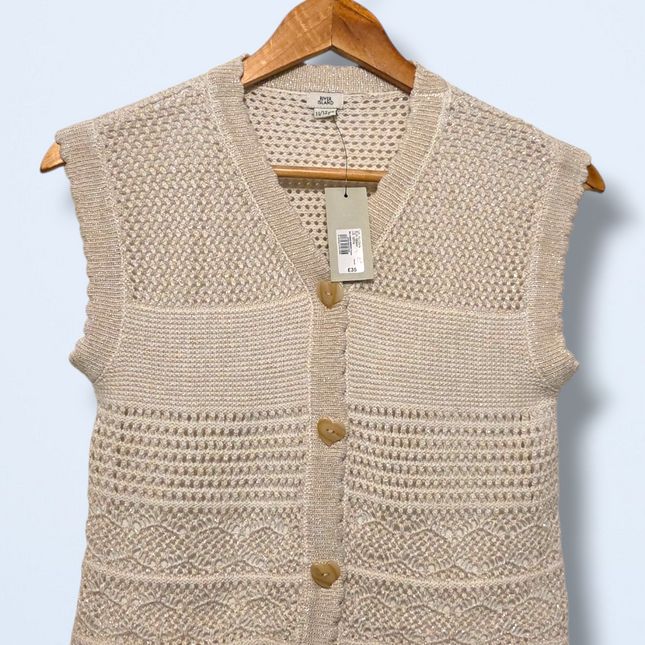 River Island – Age 11-12 – Beige Knitted Cardigan – NWT - £35