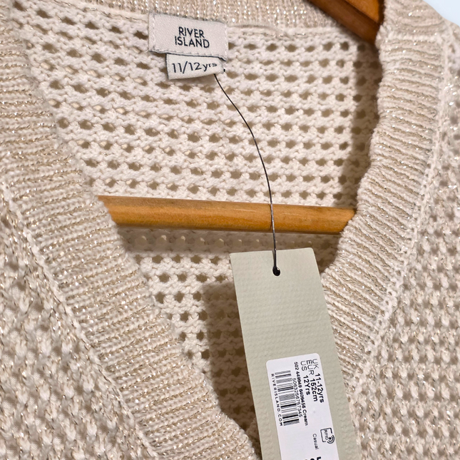 River Island – Age 11-12 – Beige Knitted Cardigan – NWT - £35