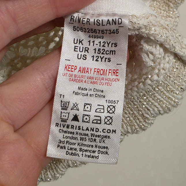 River Island – Age 11-12 – Beige Knitted Cardigan – NWT - £35