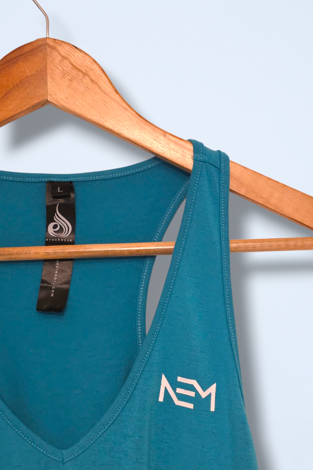 Ryderwear Size Large Blue Cropped Active Wear Top