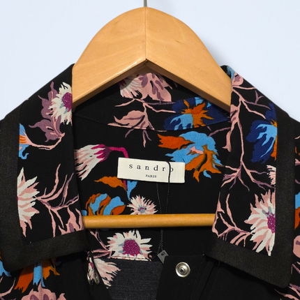 Sandro Oliver Jumpsuit – UK 8/10 – Bold Print – Snap Button Wide Leg